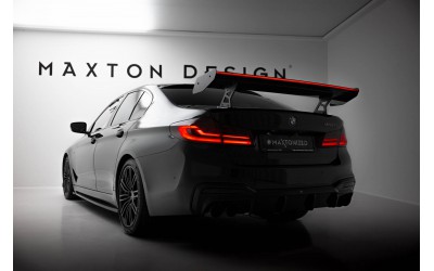 Carbon Spoiler With Internal Brackets Uprights + LED BMW 5 / M5 Sedan G30 / F90