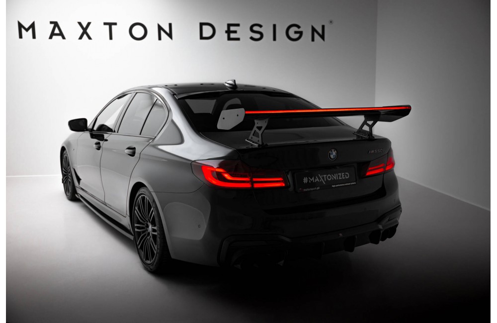 Carbon Spoiler With Internal Brackets Uprights + LED BMW 5 / M5 Sedan G30 / F90 Carbon Spoiler With Internal Brackets Uprights + LED BMW 5 / M5 Sedan G30 / F90