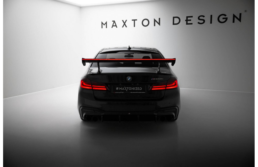 Carbon Spoiler With Internal Brackets Uprights + LED BMW 5 / M5 Sedan G30 / F90 Carbon Spoiler With Internal Brackets Uprights + LED BMW 5 / M5 Sedan G30 / F90