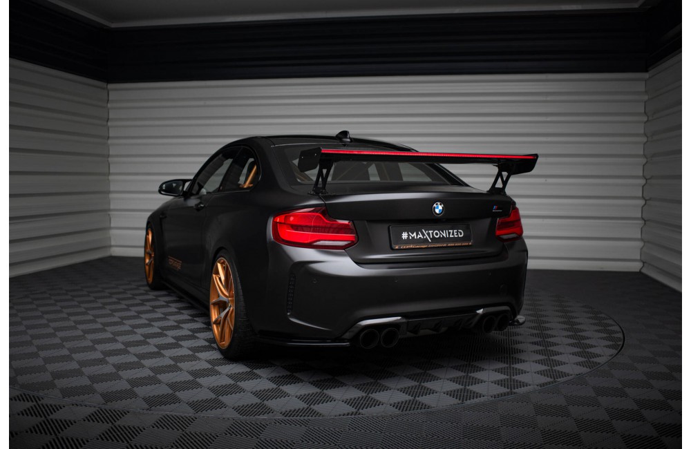 Carbon Spoiler With External Brackets Uprights + LED BMW M2 F87 / 2 / 2 M-Pack F22 Carbon Spoiler With External Brackets Uprights + LED BMW M2 F87 / 2 / 2 M-Pack F22