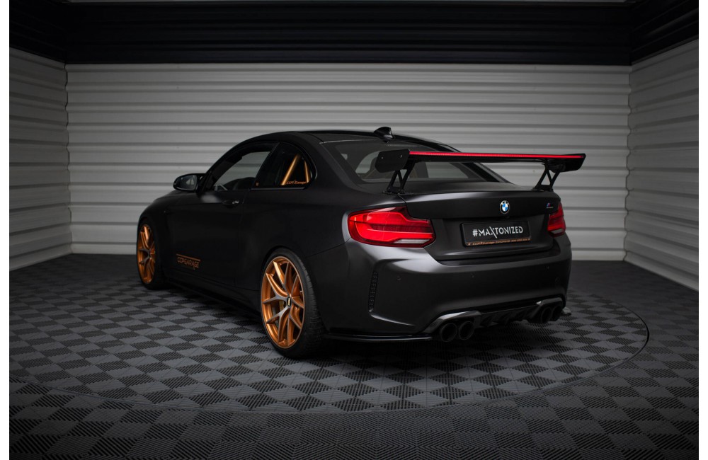 Carbon Spoiler With External Brackets Uprights + LED BMW M2 F87 / 2 / 2 M-Pack F22 Carbon Spoiler With External Brackets Uprights + LED BMW M2 F87 / 2 / 2 M-Pack F22