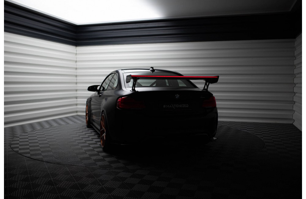 Carbon Spoiler With External Brackets Uprights + LED BMW M2 F87 / 2 / 2 M-Pack F22 Carbon Spoiler With External Brackets Uprights + LED BMW M2 F87 / 2 / 2 M-Pack F22