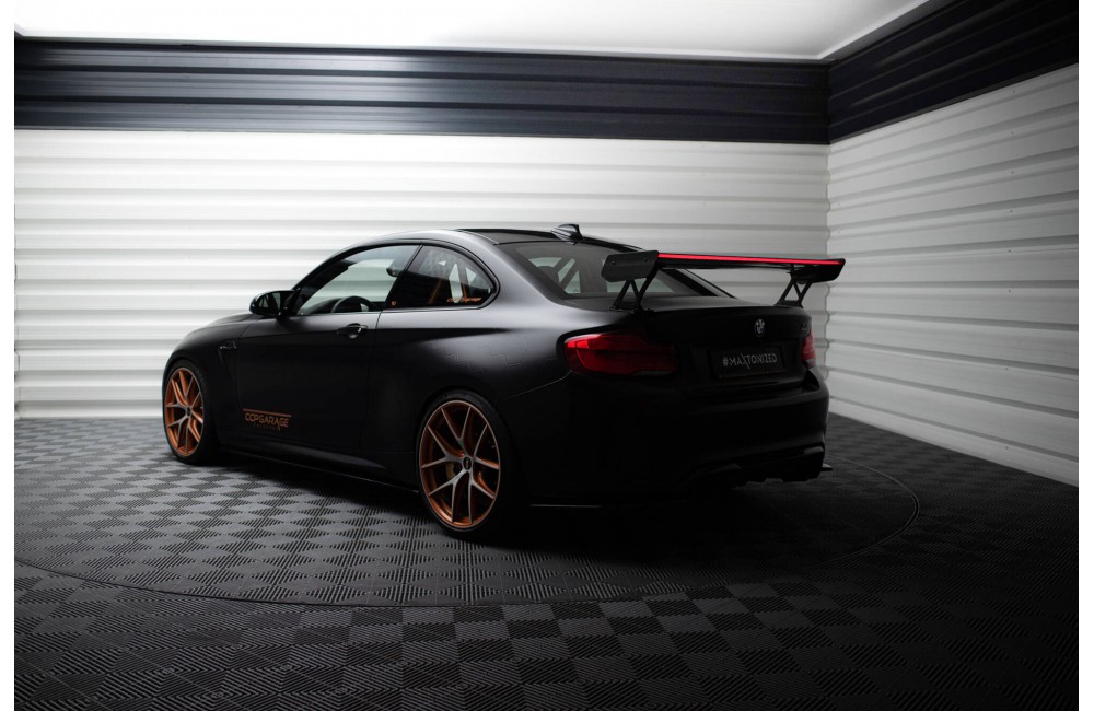 Carbon Spoiler With External Brackets Uprights + LED BMW M2 F87 / 2 / 2 M-Pack F22 Carbon Spoiler With External Brackets Uprights + LED BMW M2 F87 / 2 / 2 M-Pack F22