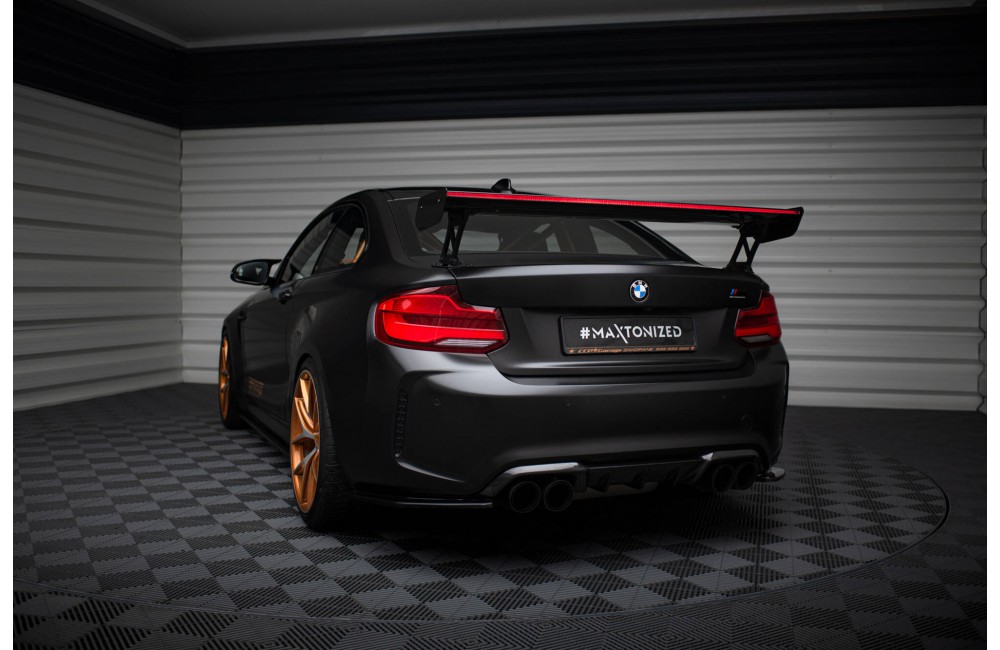 Carbon Spoiler With External Brackets Uprights + LED BMW M2 F87 / 2 / 2 M-Pack F22 Carbon Spoiler With External Brackets Uprights + LED BMW M2 F87 / 2 / 2 M-Pack F22