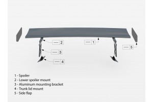 Carbon Spoiler With Internal Brackets Uprights + LED BMW M2 F87 / 2 / 2 M-Pack F22 Carbon Spoiler With Internal Brackets Uprights + LED BMW M2 F87 / 2 / 2 M-Pack F22