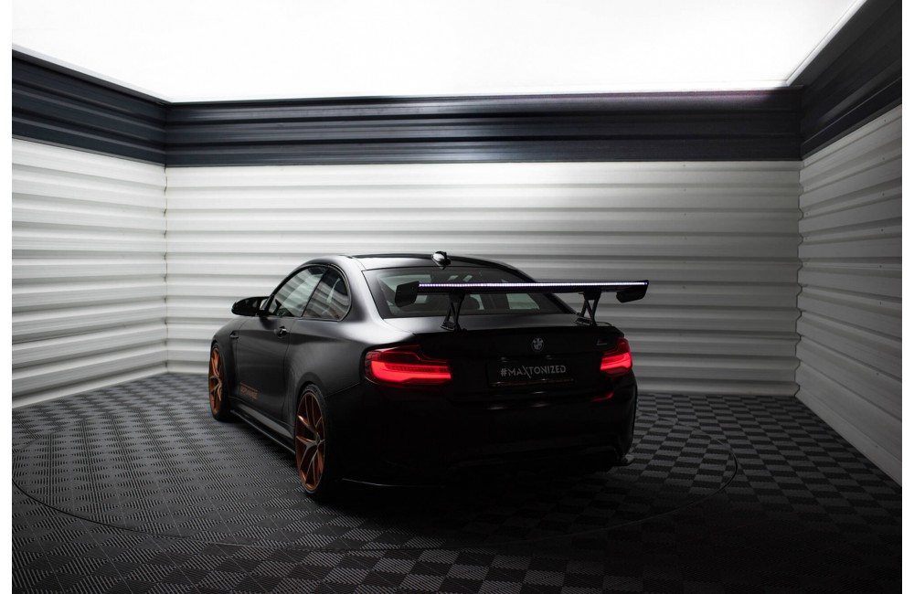 Carbon Spoiler With Internal Brackets Uprights + LED BMW M2 F87 / 2 / 2 M-Pack F22 Carbon Spoiler With Internal Brackets Uprights + LED BMW M2 F87 / 2 / 2 M-Pack F22