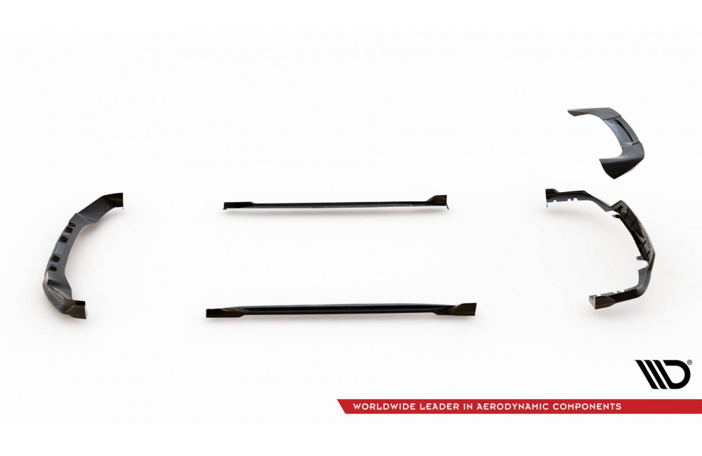 Set of Prepreg Carbon Fiber Splitters BMW X5 M-Pack G05 Facelift