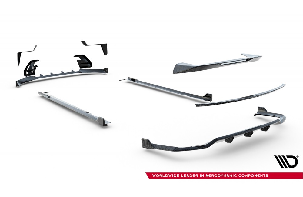 Set of Prepreg Carbon Splitters V.2 BMW X7 M-Pack G07 Facelift
