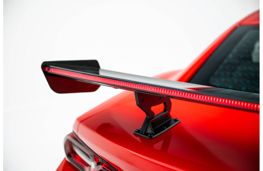 Carbon Spoiler With Internal Brackets Uprights + LED Chevrolet Camaro SS Mk6 Facelift