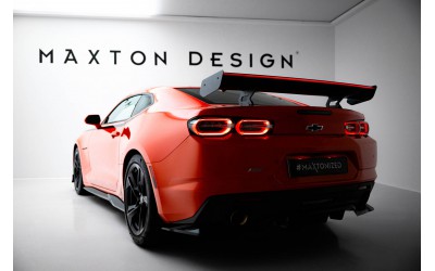 Carbon Spoiler With Internal Brackets Uprights + LED Chevrolet Camaro SS Mk6 Facelift