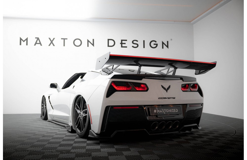 Carbon Spoiler With Upper Swan Mounting + LED Chevrolet Corvette Stingray / Grand Sport C7 Carbon Spoiler With Upper Swan Mounting + LED Chevrolet Corvette Stingray / Grand Sport C7