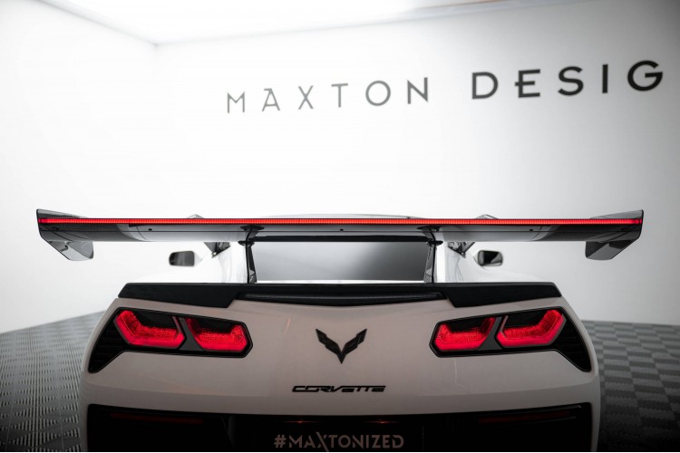 Αεροτομή Carbon Με Άνω Στήριγμα + LED Chevrolet Corvette Stingray / Grand Sport C7
