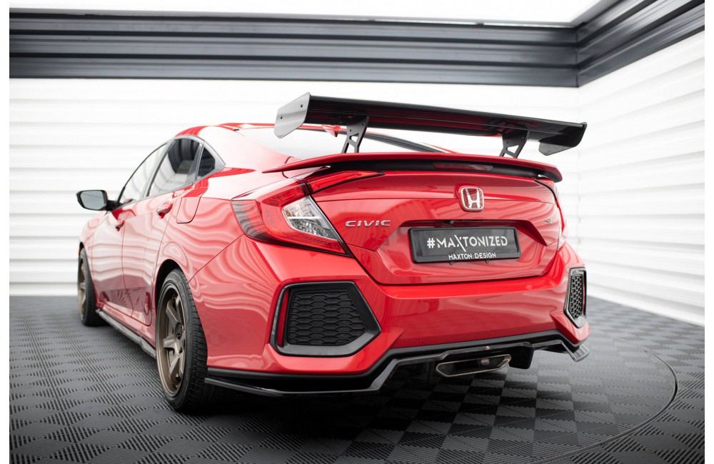 Carbon Spoiler With Internal Brackets Uprights Honda Civic SI Mk10