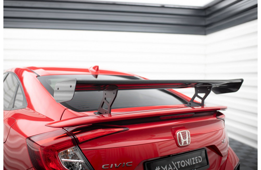 Carbon Spoiler With Internal Brackets Uprights Honda Civic SI Mk10