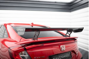 Carbon Spoiler With Internal Brackets Uprights Honda Civic SI Mk10