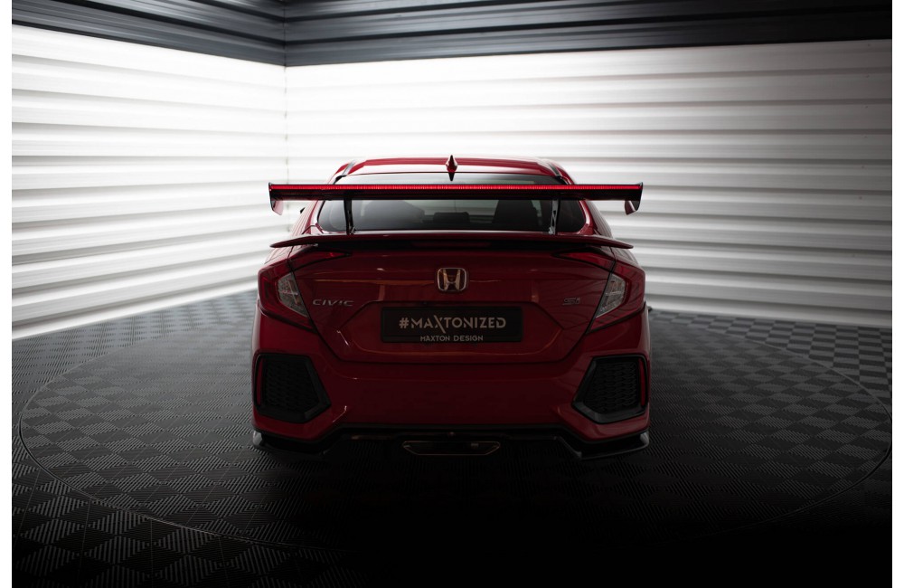 Carbon Spoiler With Internal Brackets Uprights + LED Honda Civic SI Mk10 Carbon Spoiler With Internal Brackets Uprights + LED Honda Civic SI Mk10