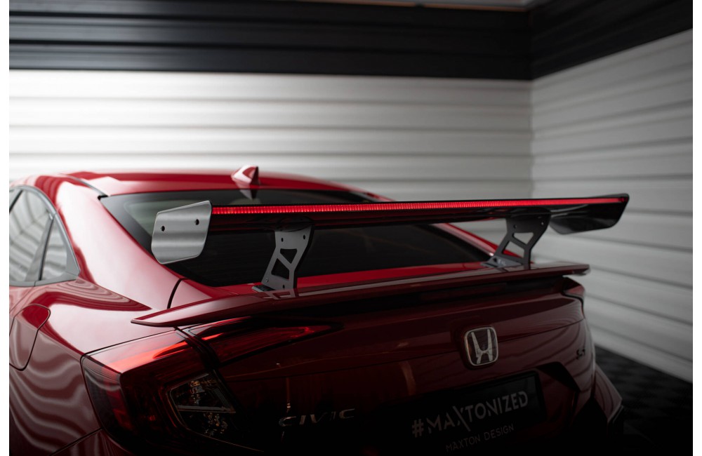 Carbon Spoiler With Internal Brackets Uprights + LED Honda Civic SI Mk10 Carbon Spoiler With Internal Brackets Uprights + LED Honda Civic SI Mk10