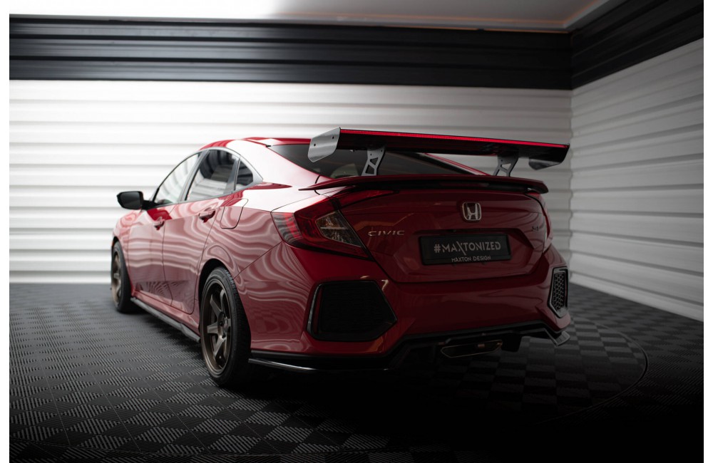 Carbon Spoiler With Internal Brackets Uprights + LED Honda Civic SI Mk10 Carbon Spoiler With Internal Brackets Uprights + LED Honda Civic SI Mk10
