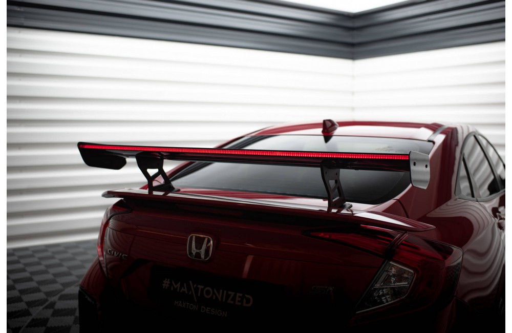 Carbon Spoiler With Internal Brackets Uprights + LED Honda Civic SI Mk10 Carbon Spoiler With Internal Brackets Uprights + LED Honda Civic SI Mk10