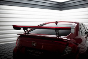 Carbon Spoiler With Internal Brackets Uprights + LED Honda Civic SI Mk10 Carbon Spoiler With Internal Brackets Uprights + LED Honda Civic SI Mk10