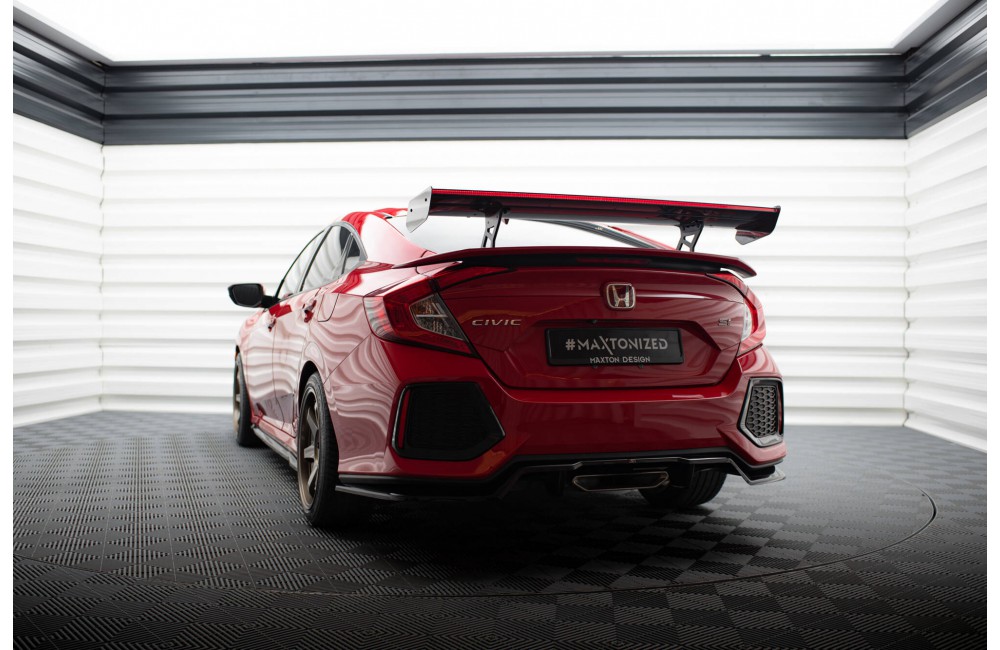 Carbon Spoiler With Internal Brackets Uprights + LED Honda Civic SI Mk10 Carbon Spoiler With Internal Brackets Uprights + LED Honda Civic SI Mk10