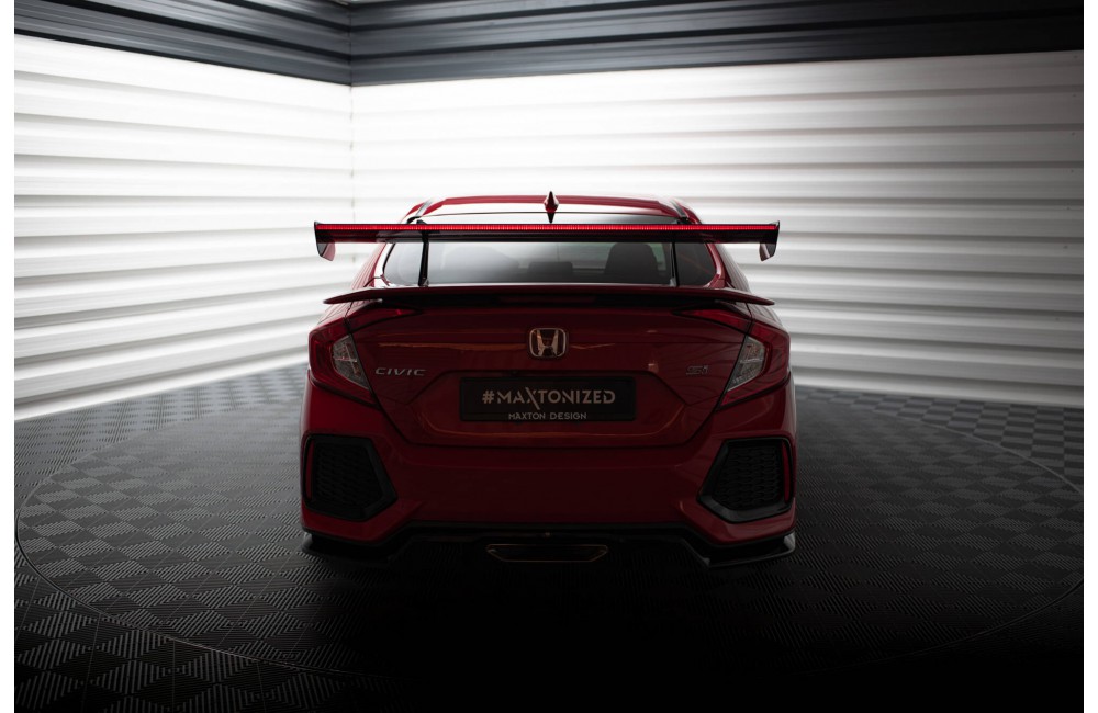 Carbon Spoiler With Upper Swan Mounting + LED Honda Civic SI Mk10 Carbon Spoiler With Upper Swan Mounting + LED Honda Civic SI Mk10