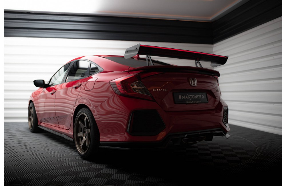 Carbon Spoiler With Upper Swan Mounting + LED Honda Civic SI Mk10 Carbon Spoiler With Upper Swan Mounting + LED Honda Civic SI Mk10