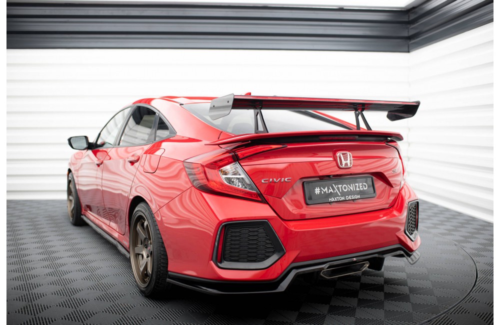 Carbon Spoiler With Upper Swan Mounting + LED Honda Civic SI Mk10 Carbon Spoiler With Upper Swan Mounting + LED Honda Civic SI Mk10