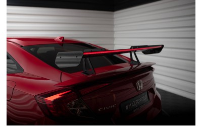 Carbon Spoiler With Upper Swan Mounting + LED Honda Civic SI Mk10
