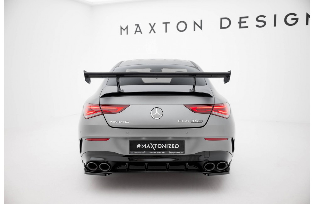 Carbon Spoiler With Internal Brackets Uprights Mercedes-Benz CLA Coupe C118 / C118 Facelift Carbon Spoiler With Internal Brackets Uprights Mercedes-Benz CLA Coupe C118 / C118 Facelift