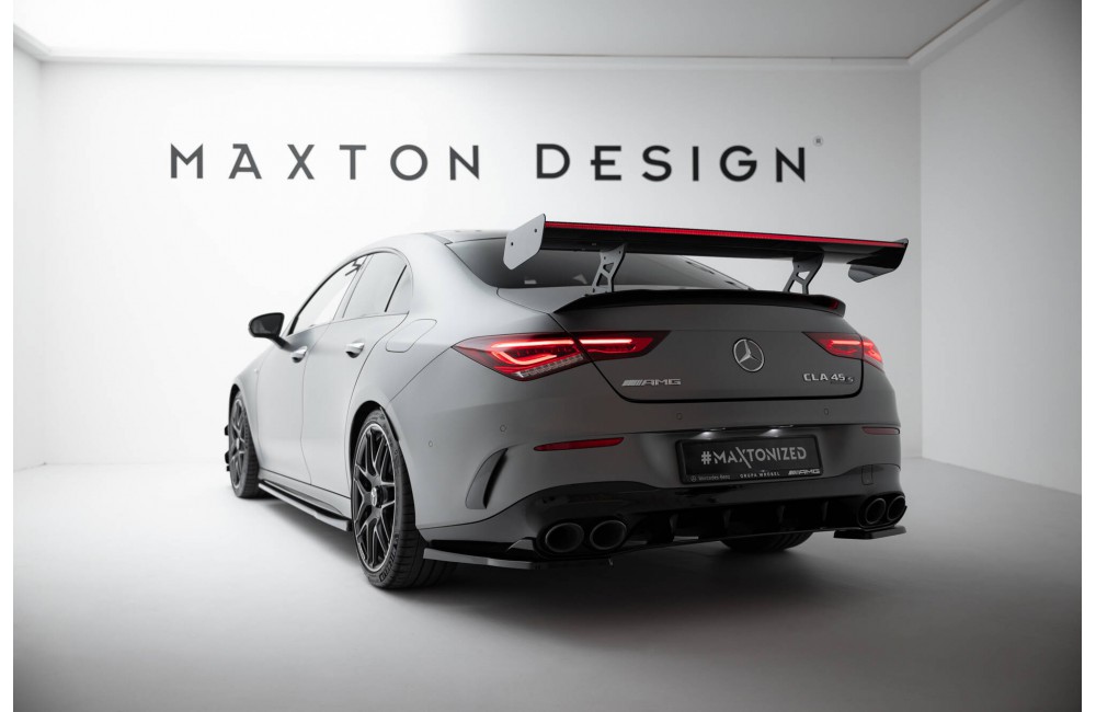 Carbon Spoiler With Internal Brackets Uprights + LED Mercedes-Benz CLA Coupe C118 / C118 Facelift Carbon Spoiler With Internal Brackets Uprights + LED Mercedes-Benz CLA Coupe C118 / C118 Facelift