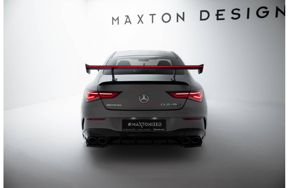 Carbon Spoiler With Internal Brackets Uprights + LED Mercedes-Benz CLA Coupe C118 / C118 Facelift Carbon Spoiler With Internal Brackets Uprights + LED Mercedes-Benz CLA Coupe C118 / C118 Facelift