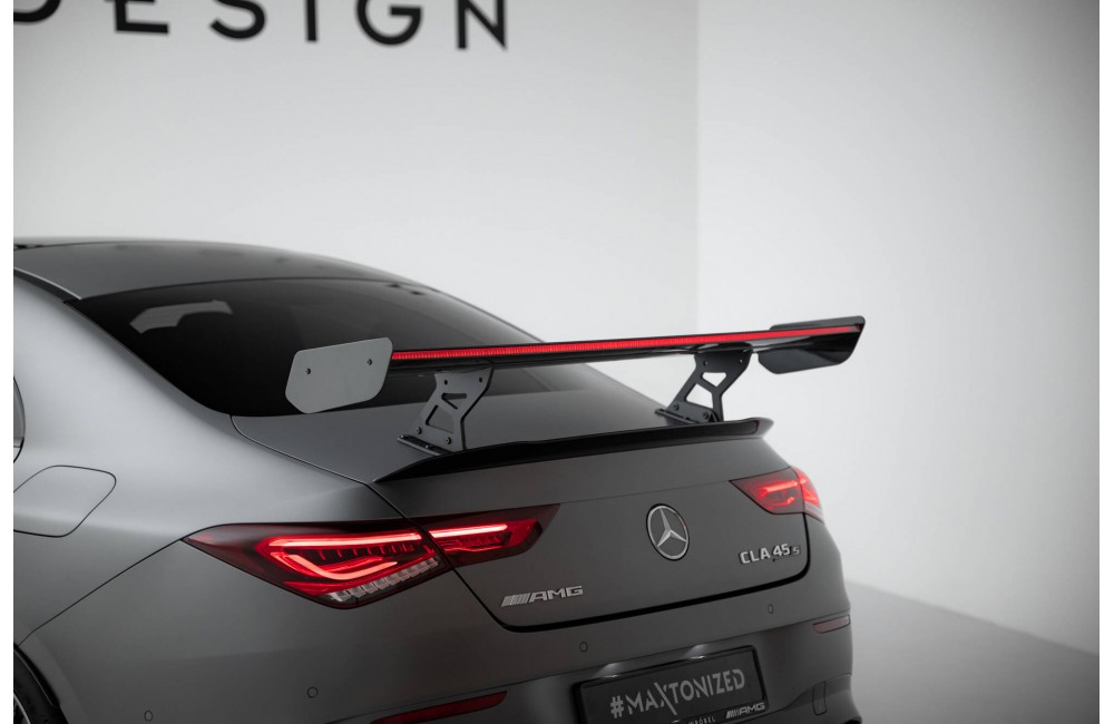 Carbon Spoiler With Internal Brackets Uprights + LED Mercedes-Benz CLA Coupe C118 / C118 Facelift Carbon Spoiler With Internal Brackets Uprights + LED Mercedes-Benz CLA Coupe C118 / C118 Facelift