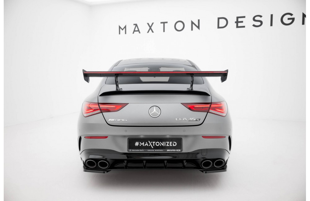 Carbon Spoiler With Internal Brackets Uprights + LED Mercedes-Benz CLA Coupe C118 / C118 Facelift Carbon Spoiler With Internal Brackets Uprights + LED Mercedes-Benz CLA Coupe C118 / C118 Facelift