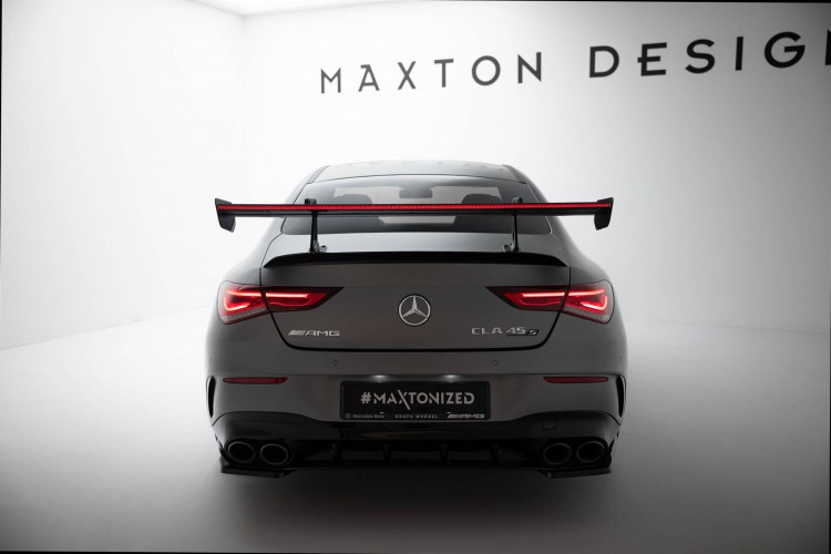 Carbon Αεροτομή Με Άνω Στήριγμα Swan + LED Mercedes-Benz CLA Coupe C118 / C118 Facelift