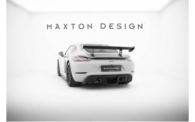 Carbon Spoiler With Internal Brackets Uprights V.1 Porsche 718 Cayman  982c