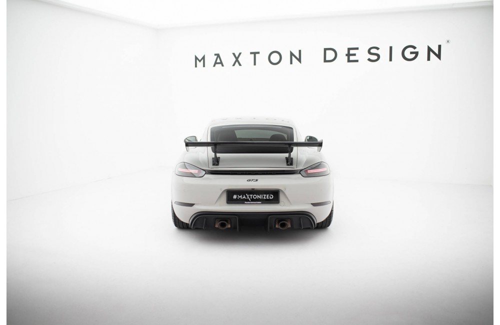 Carbon Spoiler With Internal Brackets Uprights V.1 Porsche 718 Cayman 982c Carbon Spoiler With Internal Brackets Uprights V.1 Porsche 718 Cayman 982c