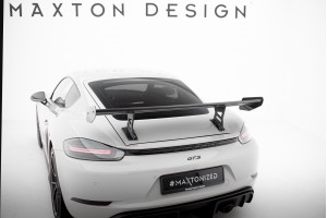 Carbon Spoiler With Internal Brackets Uprights V.1 Porsche 718 Cayman 982c Carbon Spoiler With Internal Brackets Uprights V.1 Porsche 718 Cayman 982c
