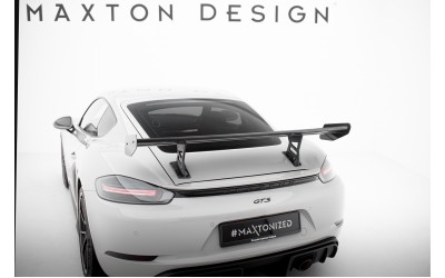 Carbon Spoiler With Internal Brackets Uprights V.1 Porsche 718 Cayman  982c