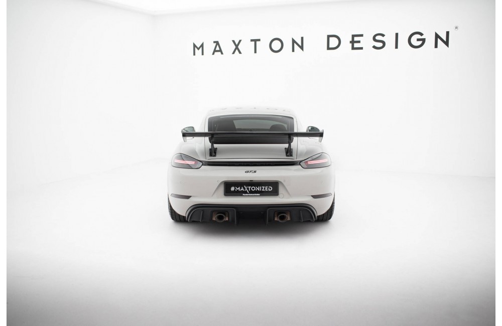 Carbon Spoiler With Internal Brackets Uprights V.2 Porsche 718 Cayman 982c Carbon Spoiler With Internal Brackets Uprights V.2 Porsche 718 Cayman 982c
