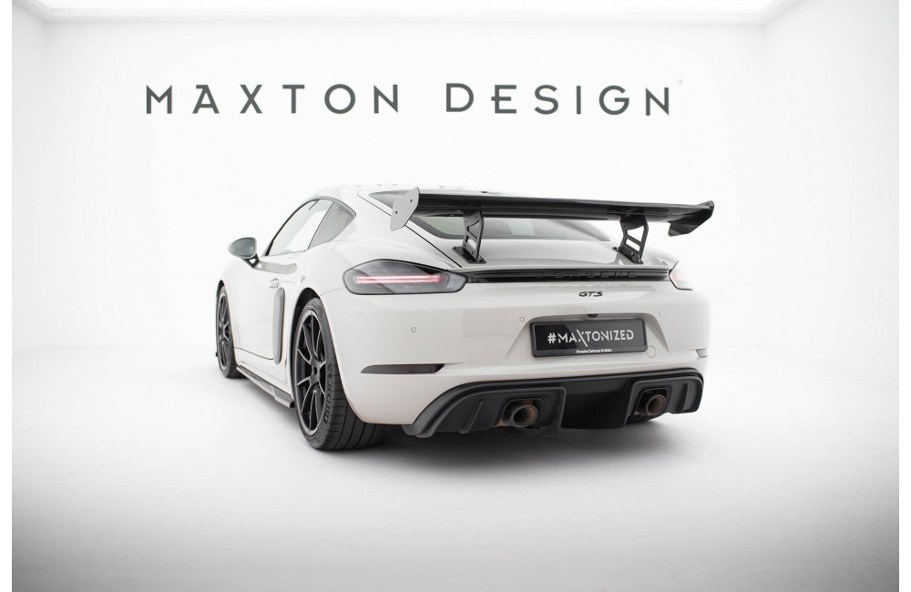 Carbon Spoiler With Internal Brackets Uprights V.2 Porsche 718 Cayman 982c Carbon Spoiler With Internal Brackets Uprights V.2 Porsche 718 Cayman 982c