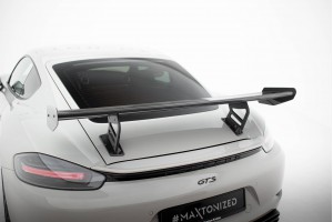 Carbon Spoiler With Internal Brackets Uprights V.2 Porsche 718 Cayman 982c Carbon Spoiler With Internal Brackets Uprights V.2 Porsche 718 Cayman 982c