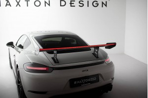 Carbon Spoiler With Internal Brackets Uprights V.1 + LED Porsche 718 Cayman 982c Carbon Spoiler With Internal Brackets Uprights V.1 + LED Porsche 718 Cayman 982c