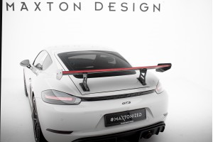 Carbon Spoiler With Internal Brackets Uprights V.1 + LED Porsche 718 Cayman 982c Carbon Spoiler With Internal Brackets Uprights V.1 + LED Porsche 718 Cayman 982c