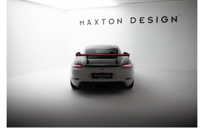 Carbon Spoiler With Internal Brackets Uprights V.2 + LED Porsche 718 Cayman 982c