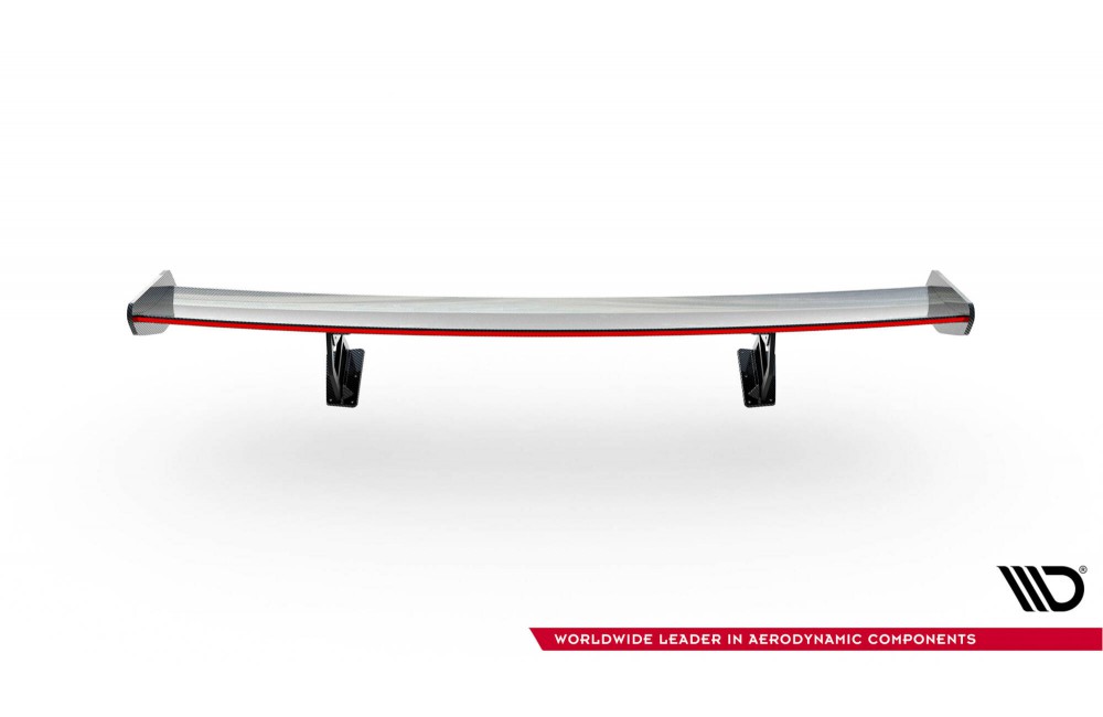 Carbon Spoiler With Internal Brackets Uprights V.2 + LED Porsche 718 Cayman 982c
