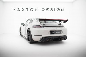 Carbon Spoiler With Internal Brackets Uprights V.2 + LED Porsche 718 Cayman 982c