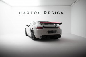 Carbon Spoiler With Internal Brackets Uprights V.2 + LED Porsche 718 Cayman 982c