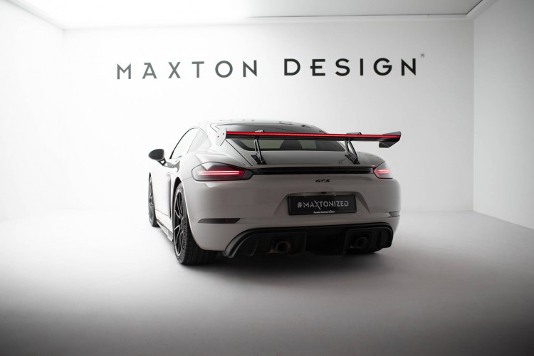 Αεροτομή Carbon Με Άνω Στήριξη V.1 + LED Porsche 718 Cayman 982c