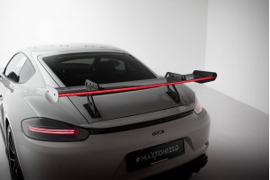 Carbon Spoiler With Upper Swan Mounting V.1 + LED Porsche 718 Cayman 982c Carbon Spoiler With Upper Swan Mounting V.1 + LED Porsche 718 Cayman 982c